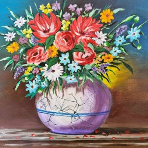 Hand painted Wild flowers NOT a print