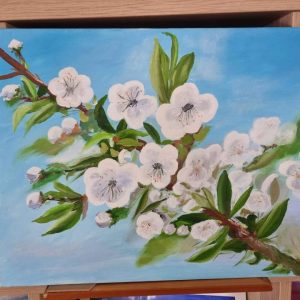 Spring Blossoms Hand painted NOT print