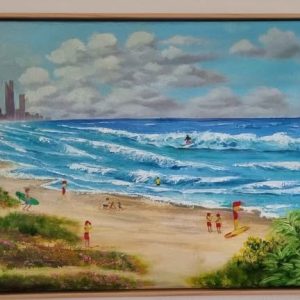 Paradise Beach Hand painted NOT print